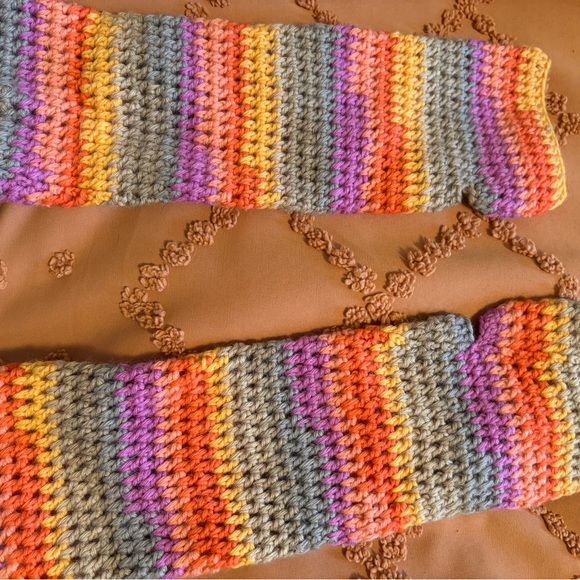 Colorful Crochet Fingerless Gloves - Handmade - Picture 3 of 3